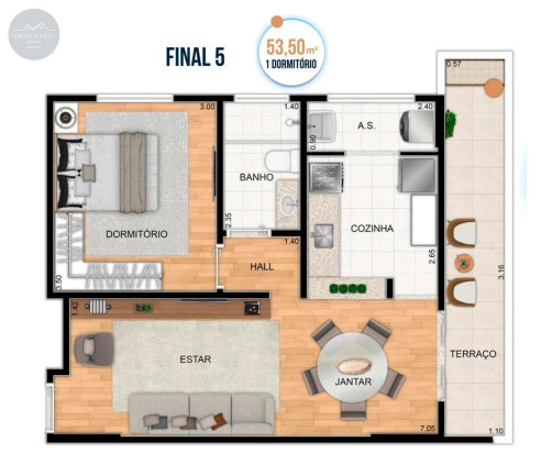 Imagem Apartamento com 1 Quarto à Venda, 57 m² em Aviação - Praia Grande