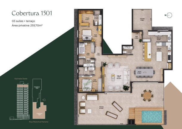 Imagem Cobertura com 3 Quartos à Venda, 255 m² em Centro - Santa Cruz Do Sul Imagem Cobertura com 3 Quartos à Venda, 255 m² em Centro - Santa Cruz Do Sul