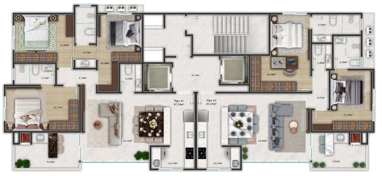 Imagem Apartamento com 3 Quartos à Venda, 97 m² em Meia Praia - Itapema