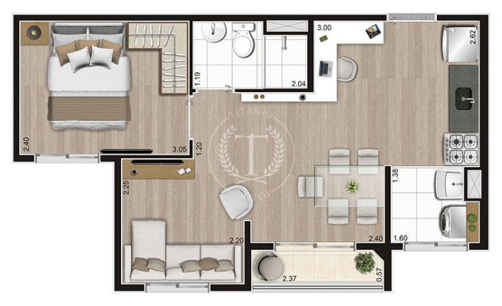 Imagem Apartamento com 2 Quartos à Venda, 36 m² em Parque Ipê - São Paulo