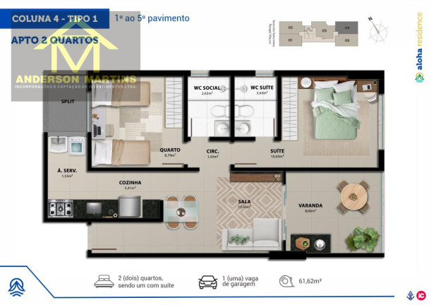 Imagem Apartamento com 2 Quartos à Venda, 64 m² em Praia De Itaparica - Vila Velha Imagem Apartamento com 2 Quartos à Venda, 64 m² em Praia De Itaparica - Vila Velha