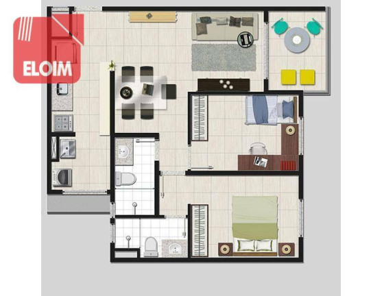 Imagem Apartamento com 1 Quarto para Alugar, 31 m² em Brás - São Paulo