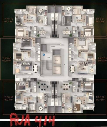 Imagem Apartamento com 2 Quartos à Venda, 69 m² em Andorinha - Itapema
