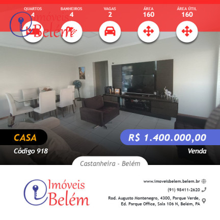 Imagem Casa com 4 Quartos à Venda, 240 m² em Castanheira - Belém Imagem Casa com 4 Quartos à Venda, 240 m² em Castanheira - Belém