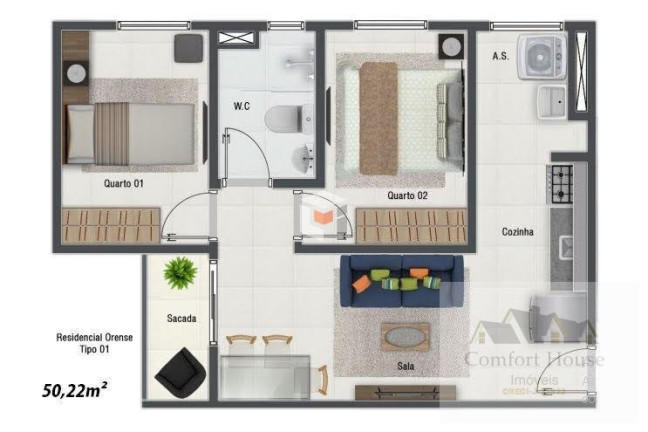 Imagem Casa com 2 Quartos à Venda, 50 m² em Centro - Diadema