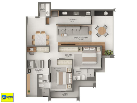 Imagem Imóvel com 2 Quartos à Venda, 65 m² em Jardim Da Penha - Vitória Imagem Imóvel com 2 Quartos à Venda, 65 m² em Jardim Da Penha - Vitória