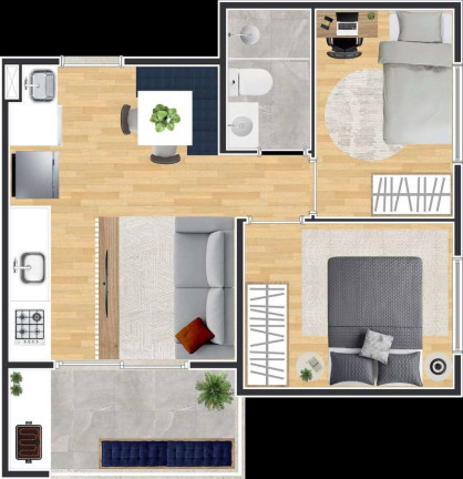Apartamento com 2 Quartos à Venda, 36 m² em Parque Das Paineiras - São Paulo