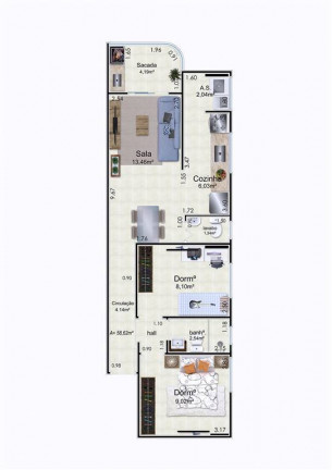 Imagem Apartamento com 2 Quartos à Venda, 59 m² em Caiçara - Praia Grande Imagem Apartamento com 2 Quartos à Venda, 59 m² em Caiçara - Praia Grande
