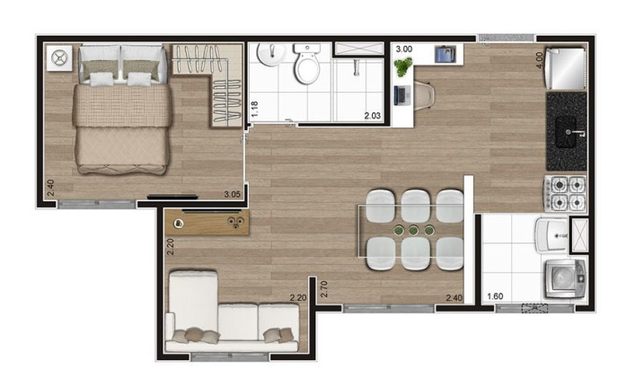 Imagem Apartamento com 2 Quartos à Venda, 37 m² em Morumbi - São Paulo