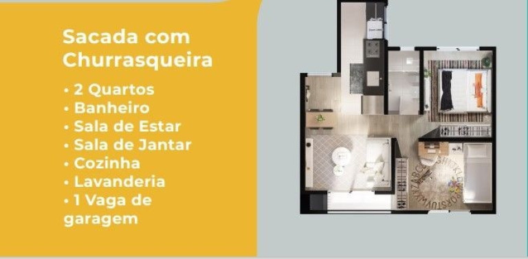 Imagem Apartamento com 2 Quartos à Venda, 39 m² em Jardim Giannini - Almirante Tamandare Imagem Apartamento com 2 Quartos à Venda, 39 m² em Jardim Giannini - Almirante Tamandare