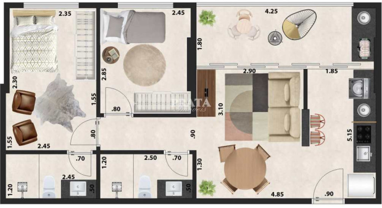 Imagem Apartamento com 2 Quartos à Venda, 55 m² em Marapé - Santos Imagem Apartamento com 2 Quartos à Venda, 55 m² em Marapé - Santos