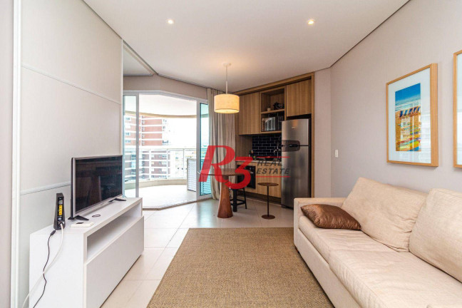 Imagem Apartamento com 1 Quarto para Alugar, 45 m² em Pompéia - Santos