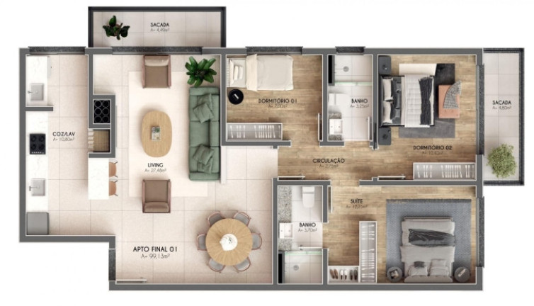 Imagem Apartamento com 3 Quartos à Venda, 99 m² em Centro - Canela Imagem Apartamento com 3 Quartos à Venda, 99 m² em Centro - Canela