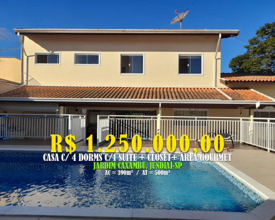 Sobrado com 4 Quartos à Venda, 390 m² em Caxambu - Jundiaí
