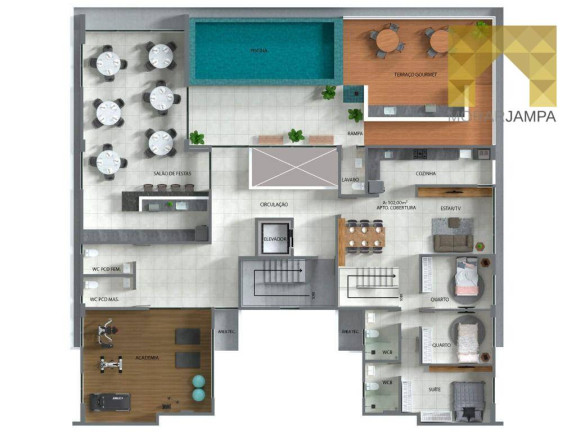 Imagem Apartamento com 1 Quarto à Venda, 37 m² em Intermares - Cabedelo