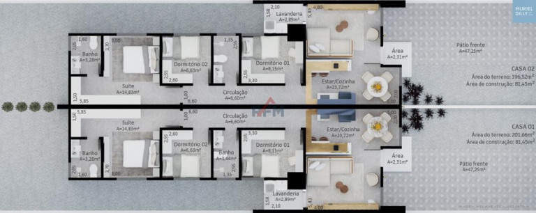 Casa com 3 Quartos à Venda, 81 m² em Lago Azul - Estância Velha