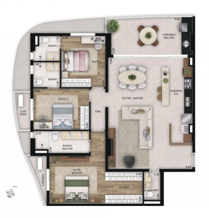 Imagem Apartamento com 3 Quartos à Venda, 127 m² em Serrinha - Goiânia