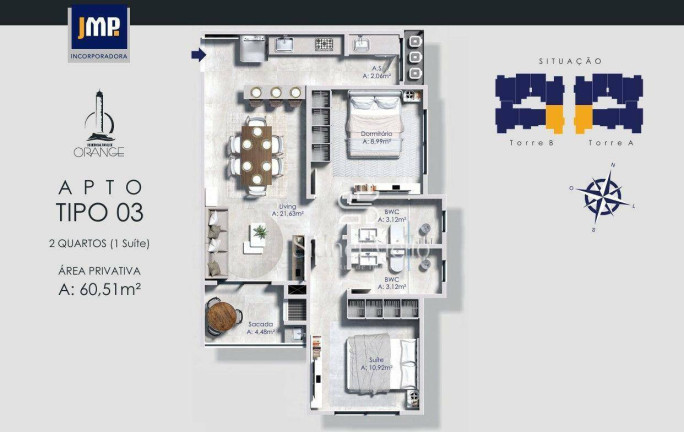 Imagem Apartamento com 2 Quartos à Venda, 60 m² em 2 Quadra Centro - Balneário Camboriú