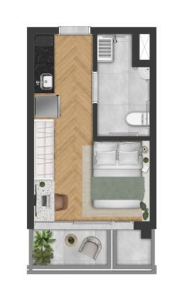 Imagem Imóvel com 1 Quarto à Venda, 32 m² em Alto Da Boa Vista - São Paulo