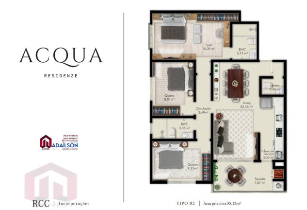 Imagem Imóvel com 2 Quartos à Venda, 73 m² Imagem Imóvel com 2 Quartos à Venda, 73 m²