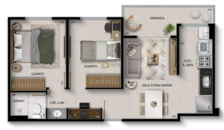 Imagem Apartamento com 2 Quartos à Venda, 48 m² em Coqueiral De Itaparica - Vila Velha