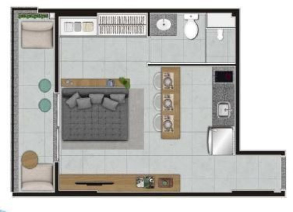 Imagem Studio com 1 Quarto à Venda, 24 m² em Campo Belo - São Paulo Imagem Studio com 1 Quarto à Venda, 24 m² em Campo Belo - São Paulo