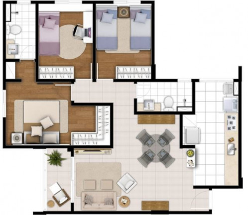 Imagem Apartamento com 3 Quartos à Venda, 80 m² em Jardim Nova Europa - Campinas