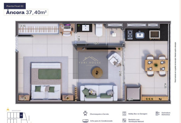 Imóvel com 1 Quarto à Venda, 40 m² em Tenorio - Ubatuba