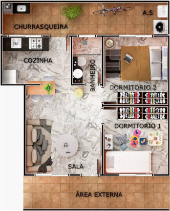 Imagem Sobrado com 2 Quartos à Venda, 49 m² em Vila Caicara - Praia Grande