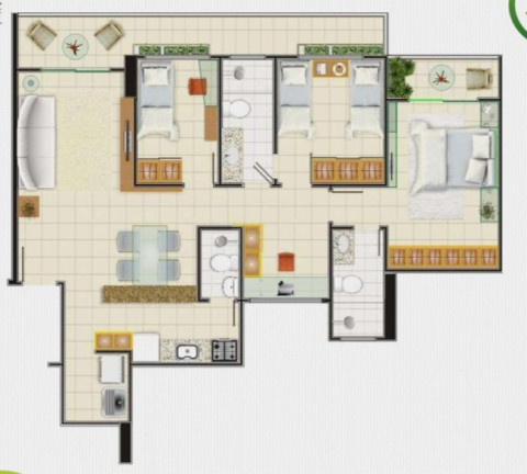 Imagem Apartamento com 3 Quartos à Venda, 89 m² em Parquelândia - Fortaleza Imagem Apartamento com 3 Quartos à Venda, 89 m² em Parquelândia - Fortaleza