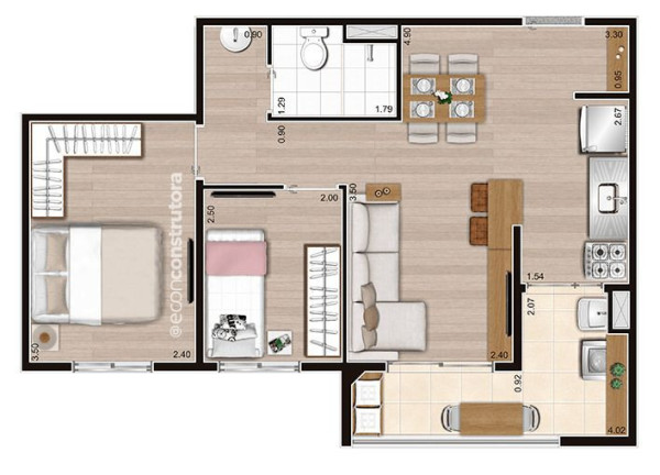 Imagem Apartamento com 2 Quartos à Venda, 55 m² em Vila Das Bandeiras - Guarulhos