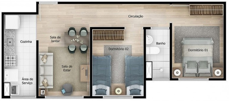 Imagem Imóvel com 2 Quartos à Venda, 42 m² em Bonsucesso - Guarulhos