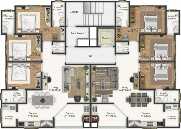 Imagem Apartamento com 3 Quartos à Venda, 10.400 m² em Itapema - Itapema