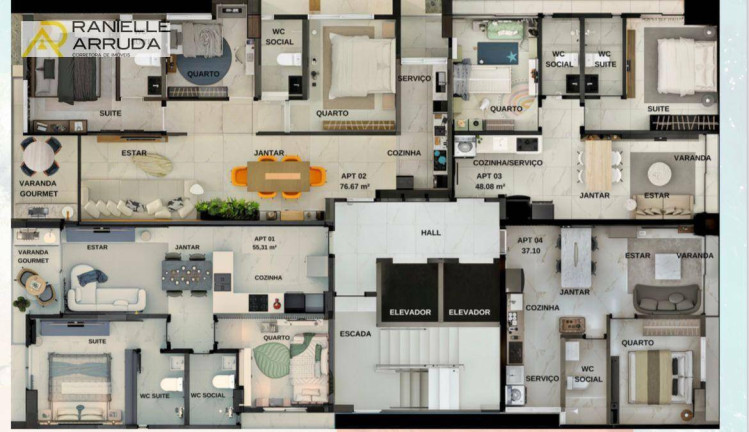 Imagem Apartamento com 2 Quartos à Venda, 48 m² em Intermares - Cabedelo