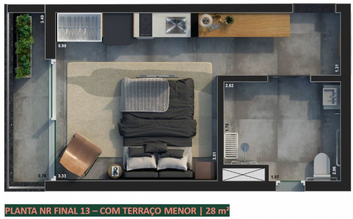 Imagem Studio com 1 Quarto à Venda, 20 m² em Vila Clementino - São Paulo