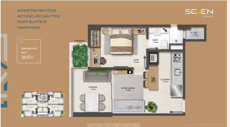 Imagem Apartamento com 1 Quarto à Venda, 38 m² em Graça - Salvador