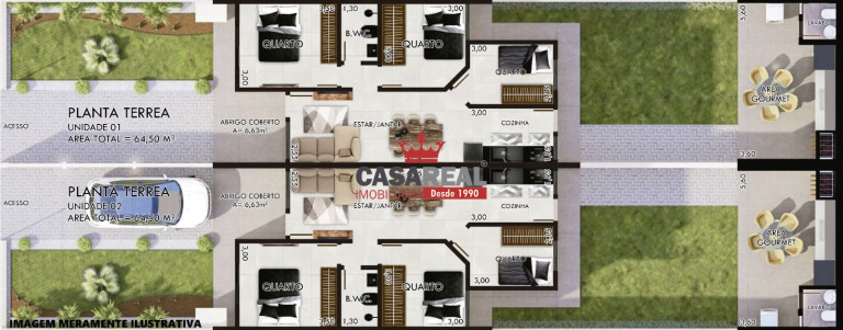 Imagem Casa com 3 Quartos à Venda, 86 m² em Santa Terezinha - Fazenda Rio Grande Imagem Casa com 3 Quartos à Venda, 86 m² em Santa Terezinha - Fazenda Rio Grande