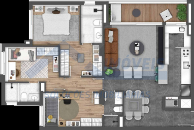 Imagem Imóvel com 2 Quartos à Venda, 74 m² em Passo Da Areia - Porto Alegre