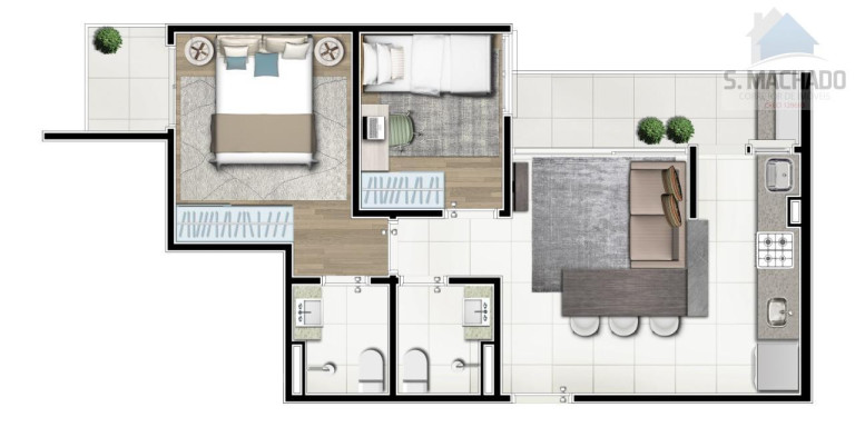 Imagem Apartamento com 2 Quartos à Venda, 48 m² em Utinga - Santo André