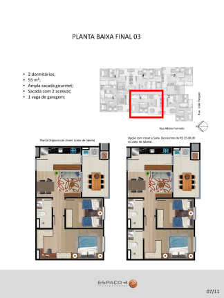 Imagem Apartamento com 2 Quartos à Venda, 55 m² em Cruzeiro - Caxias Do Sul