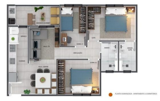 Imagem Apartamento com 3 Quartos à Venda, 68 m² em Parque Santa Mônica - São Carlos Imagem Apartamento com 3 Quartos à Venda, 68 m² em Parque Santa Mônica - São Carlos