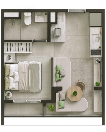 Imagem Imóvel com 1 Quarto à Venda, 31 m² em Cidade Monções - São Paulo