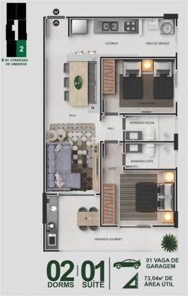 Imagem Apartamento com 2 Quartos à Venda, 73 m² em Centro - Itanhaem Imagem Apartamento com 2 Quartos à Venda, 73 m² em Centro - Itanhaem