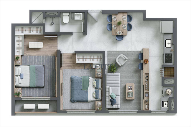 Imagem Apartamento com 2 Quartos à Venda, 61 m² em São João - Itajaí Imagem Apartamento com 2 Quartos à Venda, 61 m² em São João - Itajaí
