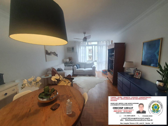 Apartamento com 3 Quartos à Venda, 140 m² em Ponta Da Praia - Santos