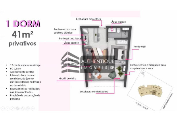 Imagem Apartamento com 1 Quarto à Venda, 62 m² em Moema - São Paulo