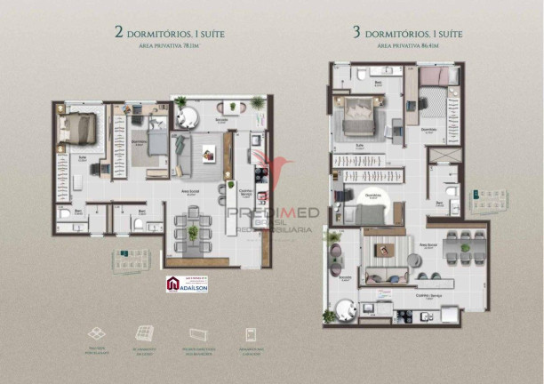 Imagem Apartamento com 2 Quartos à Venda, 65 m² em Floresta - São José Imagem Apartamento com 2 Quartos à Venda, 65 m² em Floresta - São José