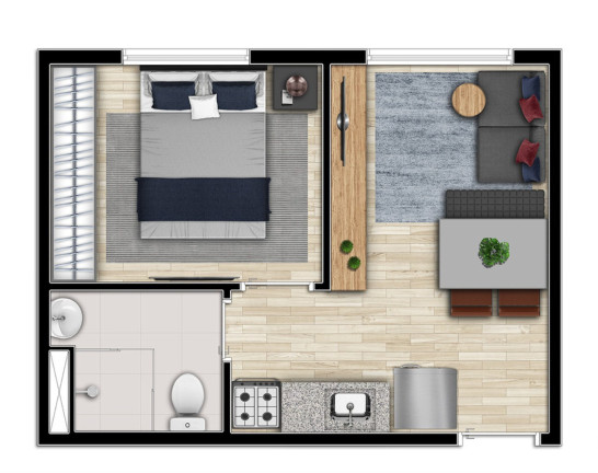 Imagem Apartamento com 1 Quarto à Venda, 24 m² em Campos Elíseos - São Paulo