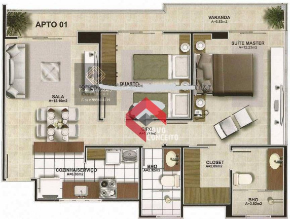 Imagem Apartamento com 2 Quartos à Venda, 65 m² em Meireles - Fortaleza Imagem Apartamento com 2 Quartos à Venda, 65 m² em Meireles - Fortaleza