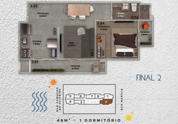 Imagem Apartamento com 1 Quarto à Venda, 46 m² em Boqueirão - Praia Grande Imagem Apartamento com 1 Quarto à Venda, 46 m² em Boqueirão - Praia Grande
